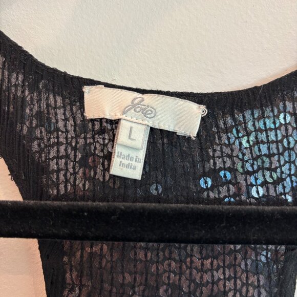 Joie Silk Sequin Shift Dress, Sz L - Picture 4 of 6